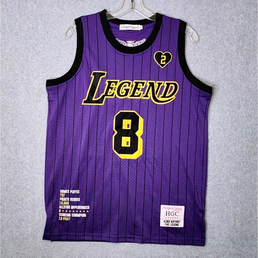 Headgear Classics Kobe Bryant Jersey Men Small Purple Mamba‎ Legend 8 24 Tribute